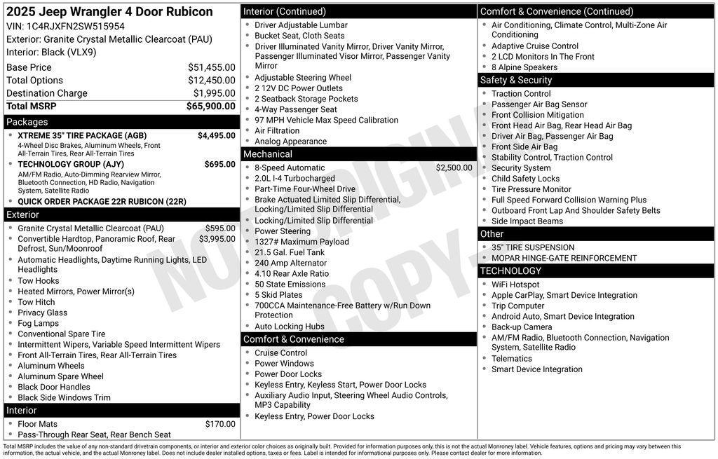 new 2025 Jeep Wrangler car, priced at $59,839