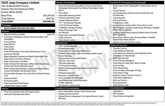 new 2025 Jeep Compass car, priced at $32,564