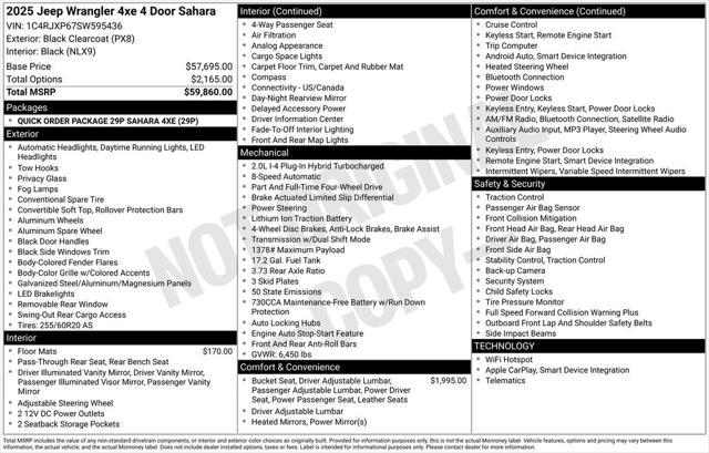new 2025 Jeep Wrangler car, priced at $57,047