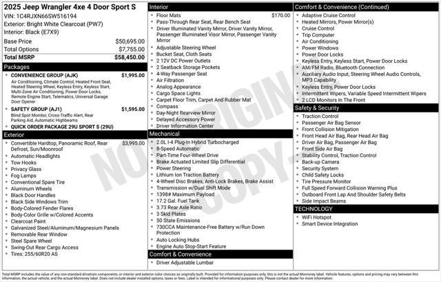 new 2025 Jeep Wrangler car, priced at $55,575