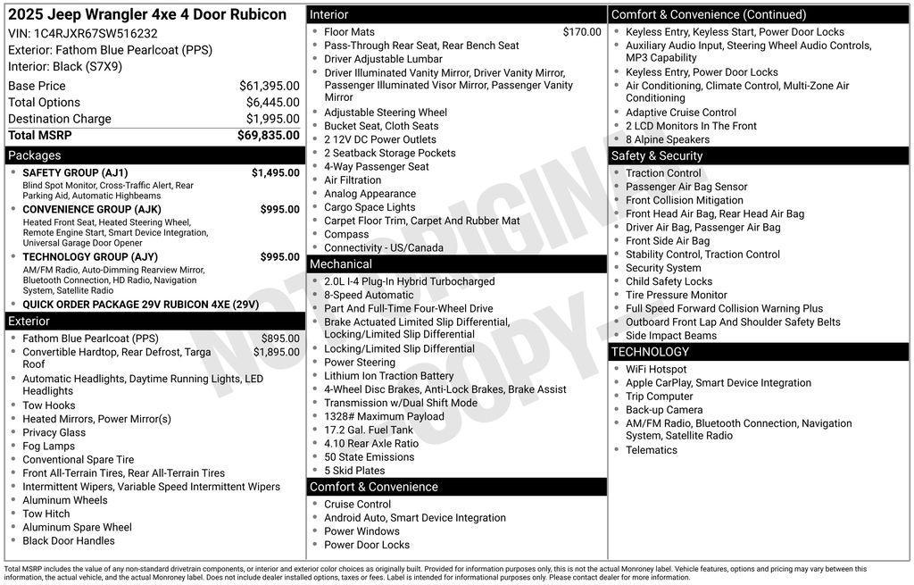 new 2025 Jeep Wrangler car, priced at $64,583