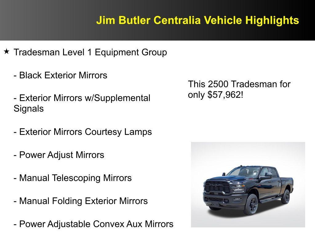 new 2025 Ram 2500 car, priced at $57,962