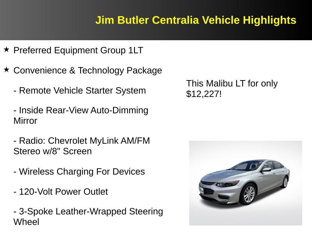 used 2017 Chevrolet Malibu car, priced at $12,227