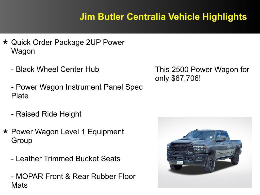 new 2025 Ram 2500 car, priced at $67,706