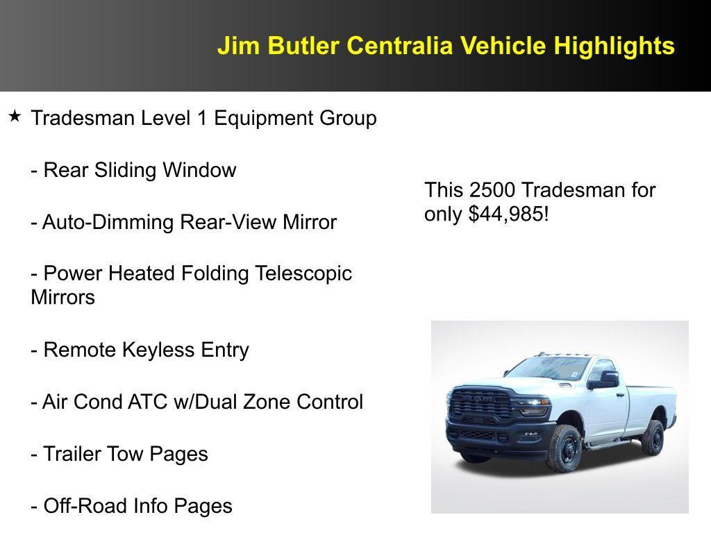 new 2026 Ram 2500 car, priced at $44,985