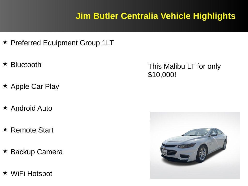 used 2017 Chevrolet Malibu car, priced at $9,928