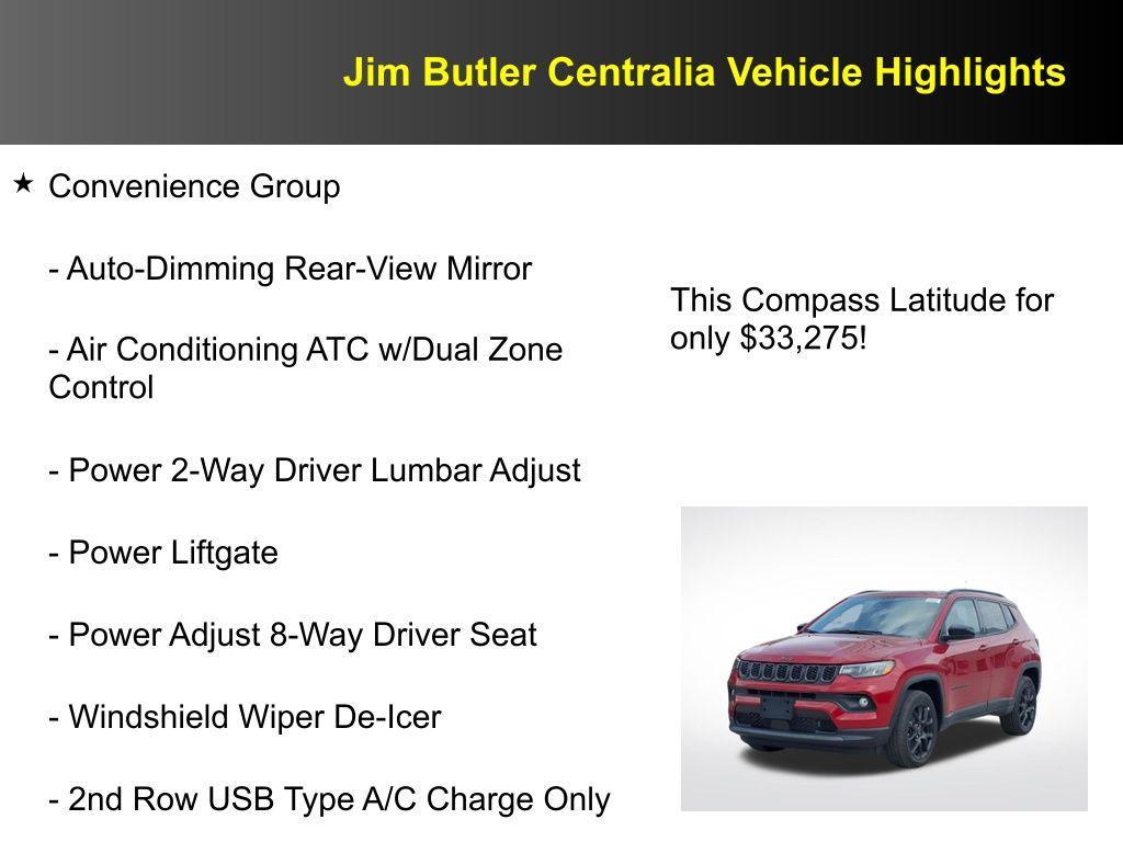 new 2025 Jeep Compass car, priced at $33,275