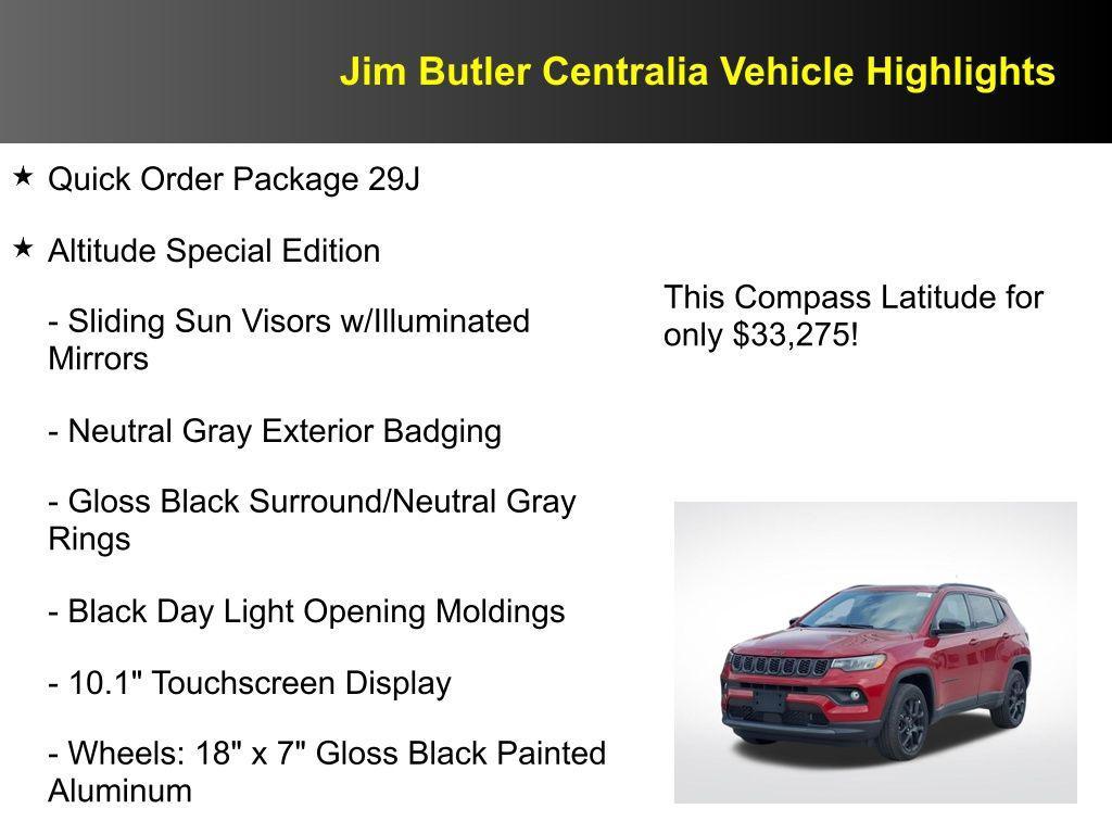 new 2025 Jeep Compass car, priced at $33,275