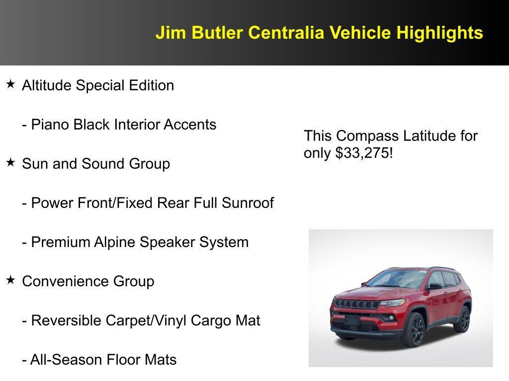 new 2025 Jeep Compass car, priced at $33,275