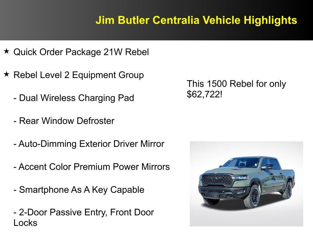 new 2026 Ram 1500 car, priced at $62,722