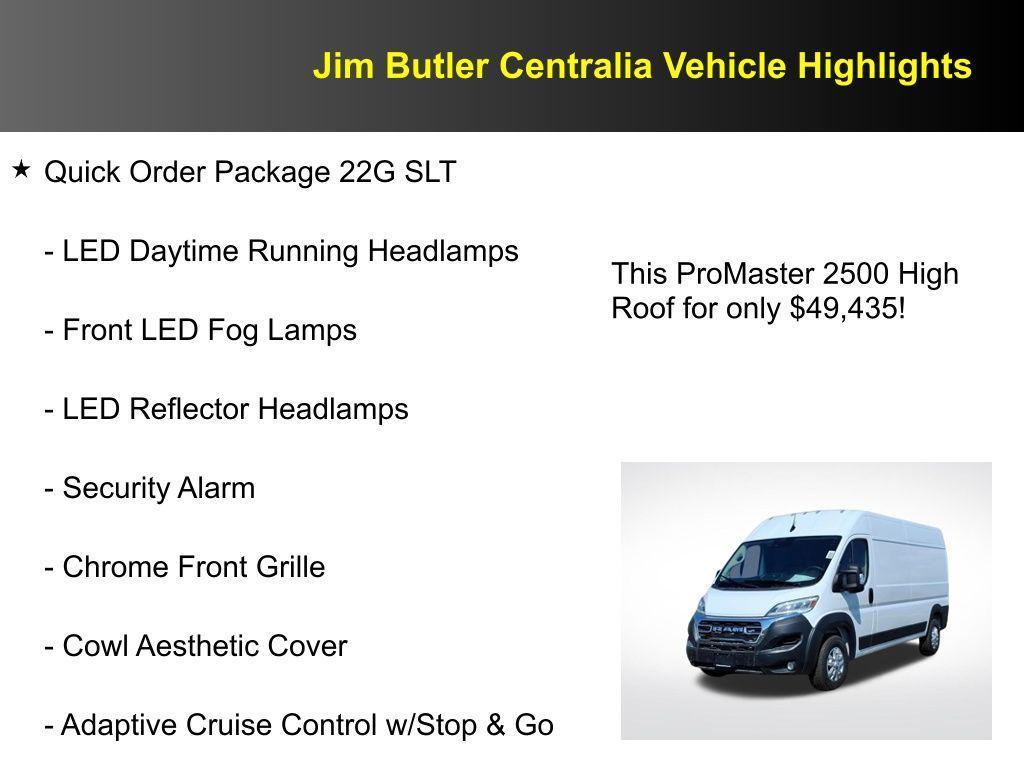 new 2026 Ram ProMaster 2500 car, priced at $49,435