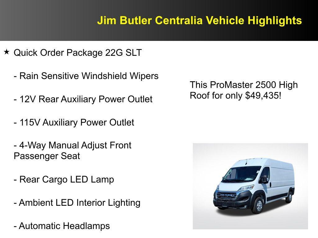 new 2026 Ram ProMaster 2500 car, priced at $49,435