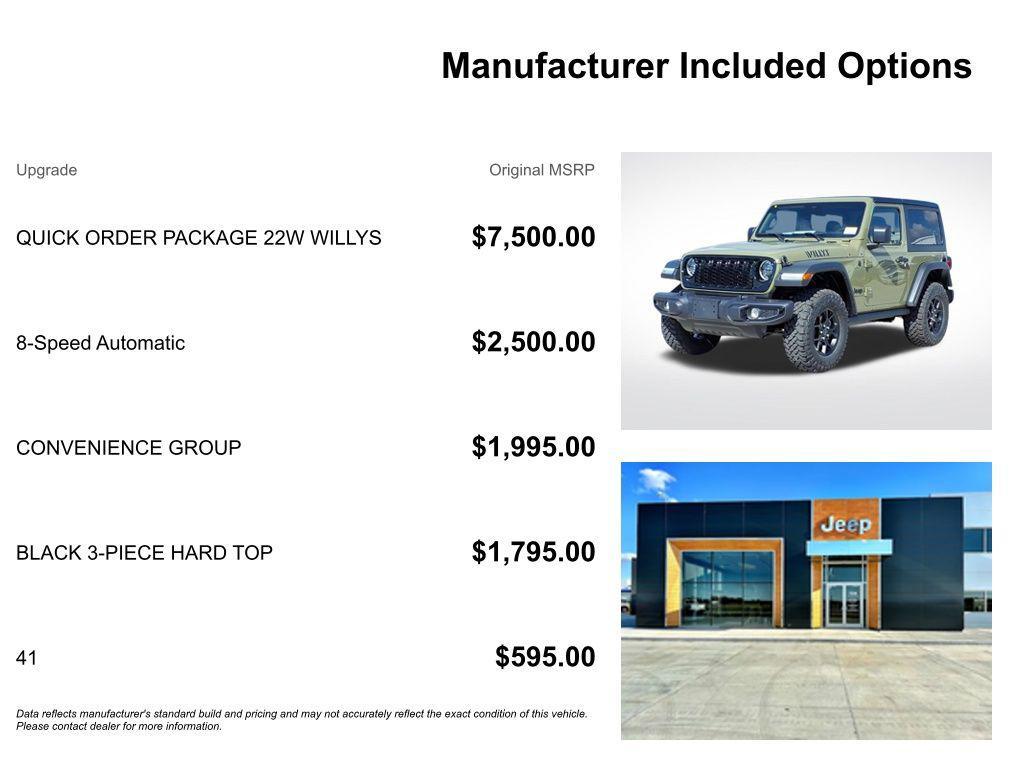 new 2025 Jeep Wrangler car, priced at $39,898