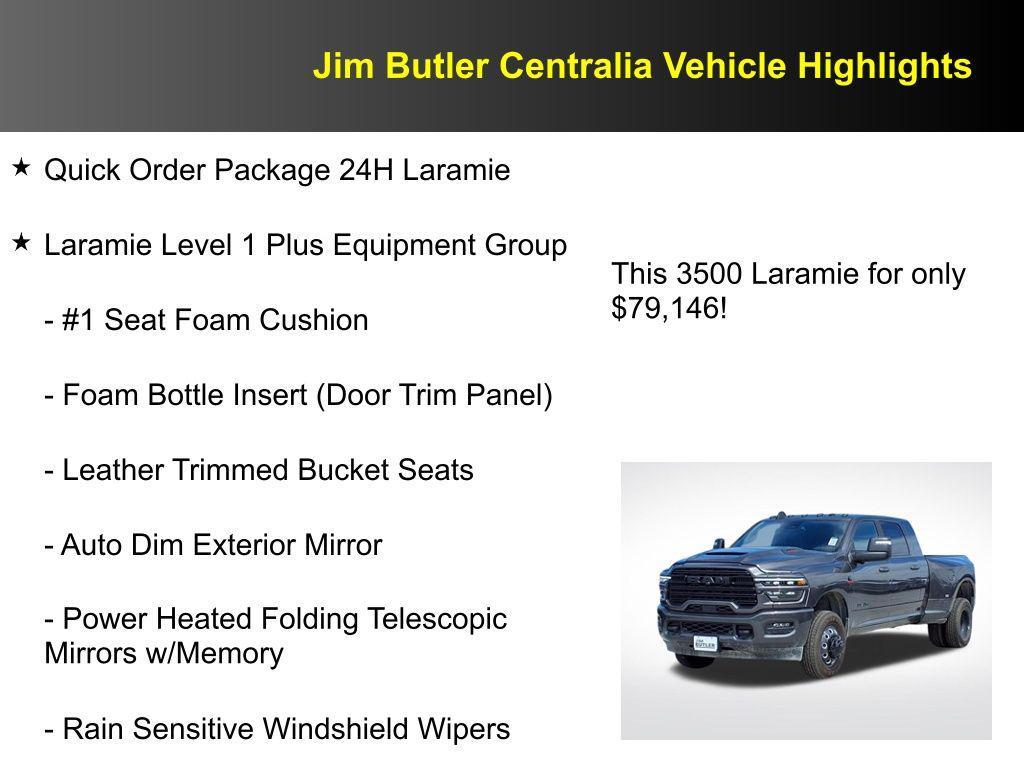new 2025 Ram 3500 car, priced at $79,146