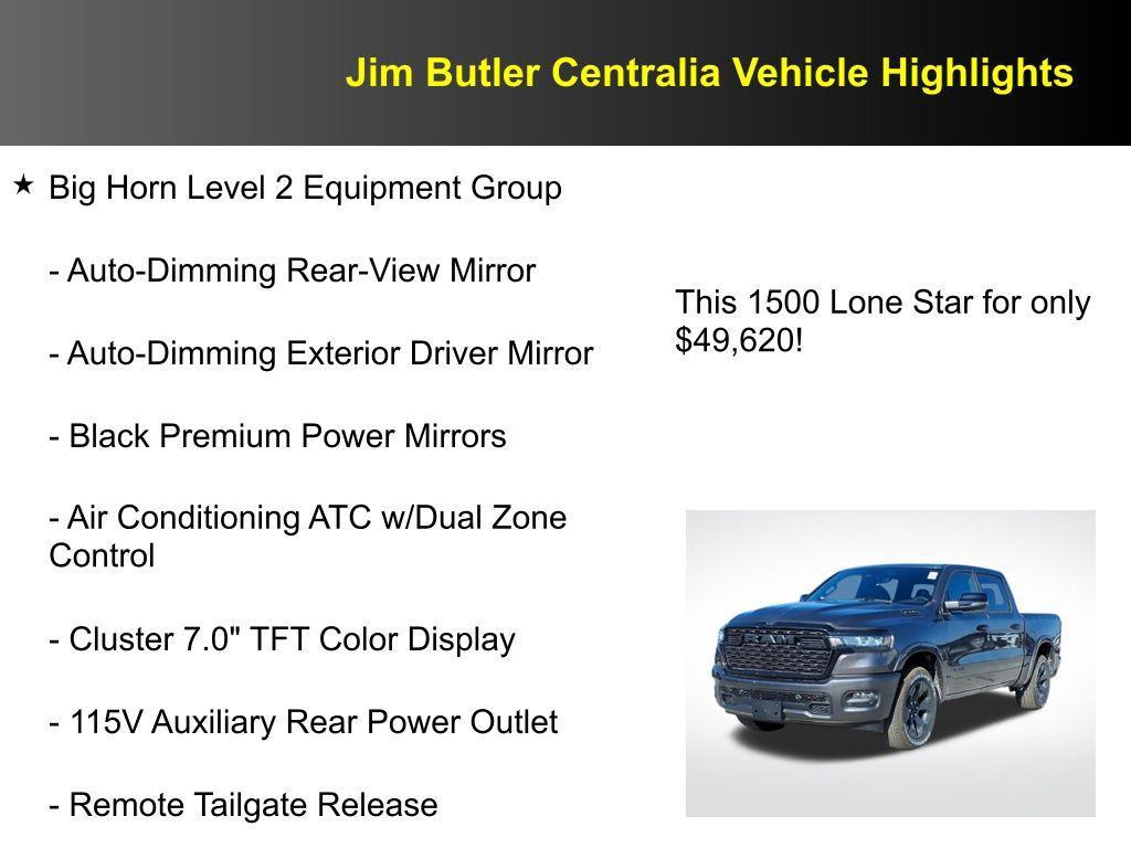 new 2026 Ram 1500 car, priced at $49,620