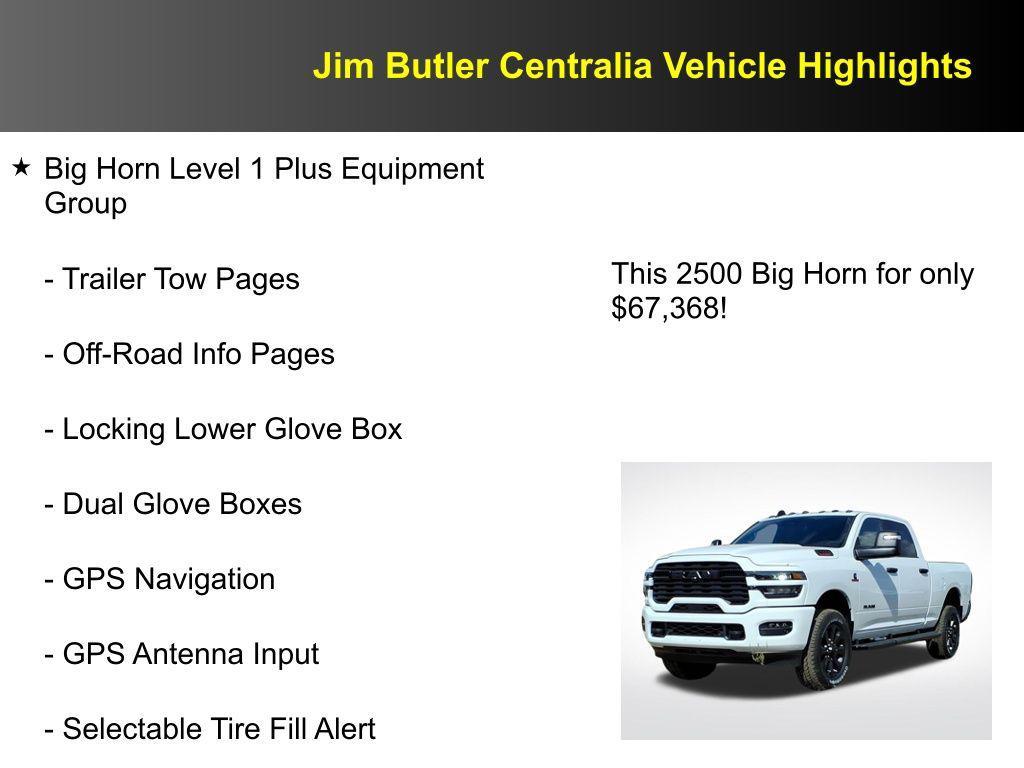 new 2026 Ram 2500 car, priced at $67,368
