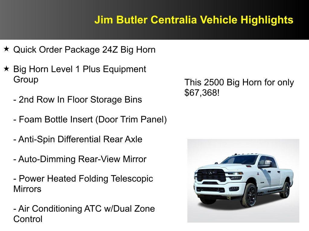 new 2026 Ram 2500 car, priced at $67,368