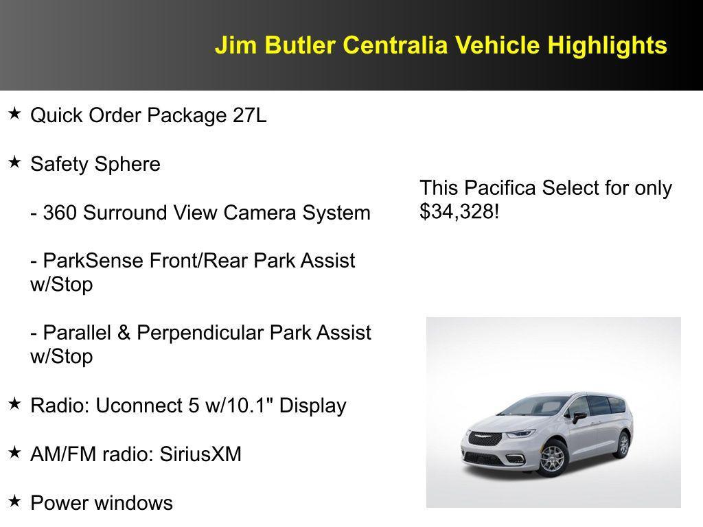 new 2025 Chrysler Pacifica car, priced at $34,328