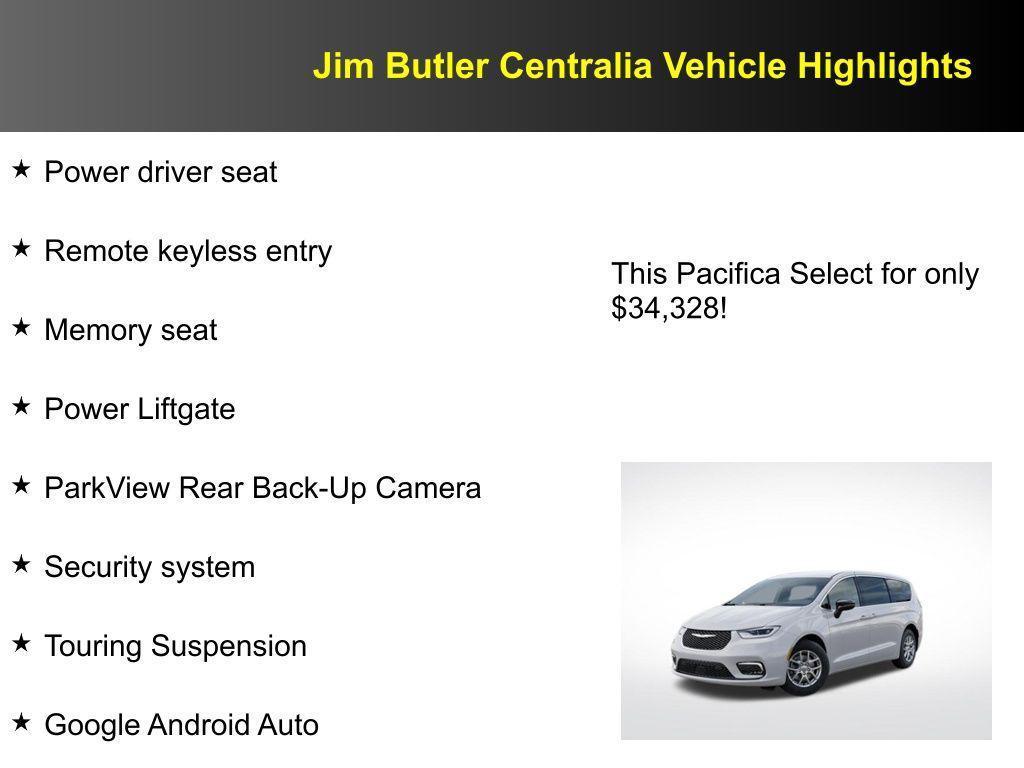 new 2025 Chrysler Pacifica car, priced at $34,328