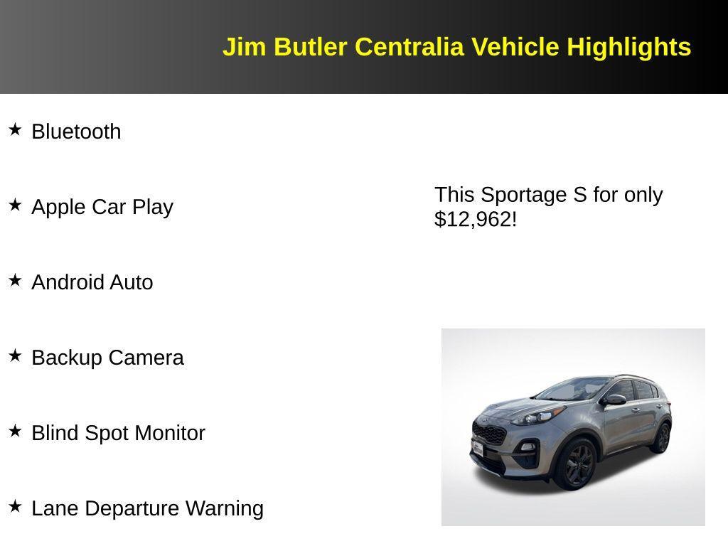 used 2020 Kia Sportage car, priced at $12,962