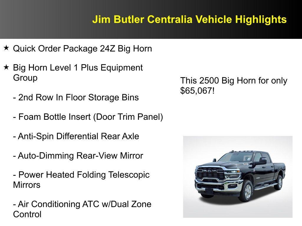new 2025 Ram 2500 car, priced at $65,067