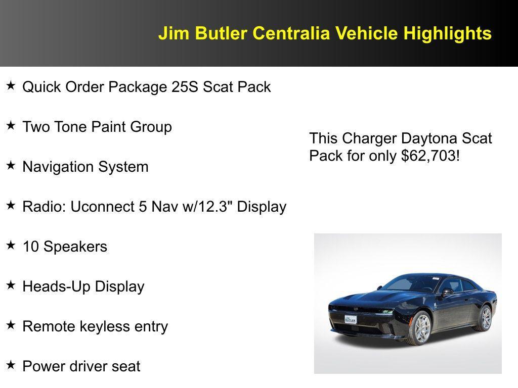 new 2025 Dodge Charger Daytona car, priced at $62,703