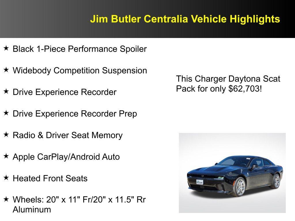 new 2025 Dodge Charger Daytona car, priced at $62,703
