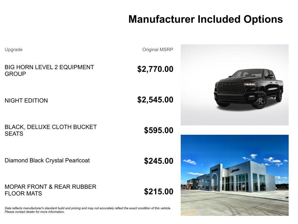 new 2025 Ram 1500 car, priced at $41,166