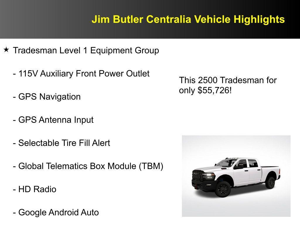 new 2026 Ram 2500 car, priced at $55,726