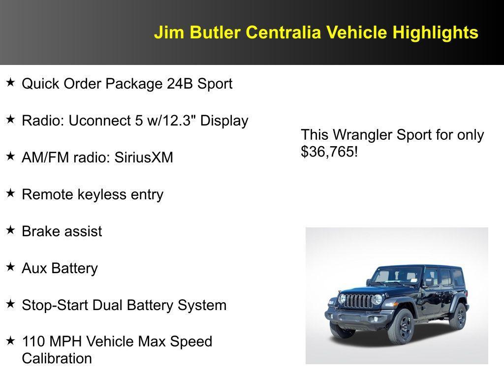 new 2025 Jeep Wrangler car, priced at $36,765