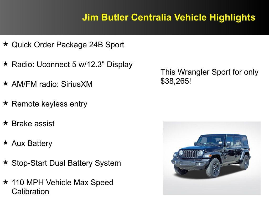 new 2025 Jeep Wrangler car, priced at $38,265