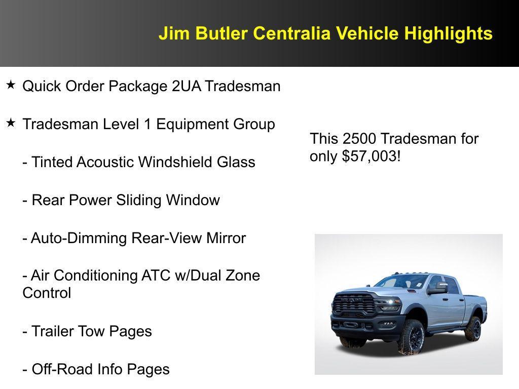 new 2026 Ram 2500 car, priced at $57,003