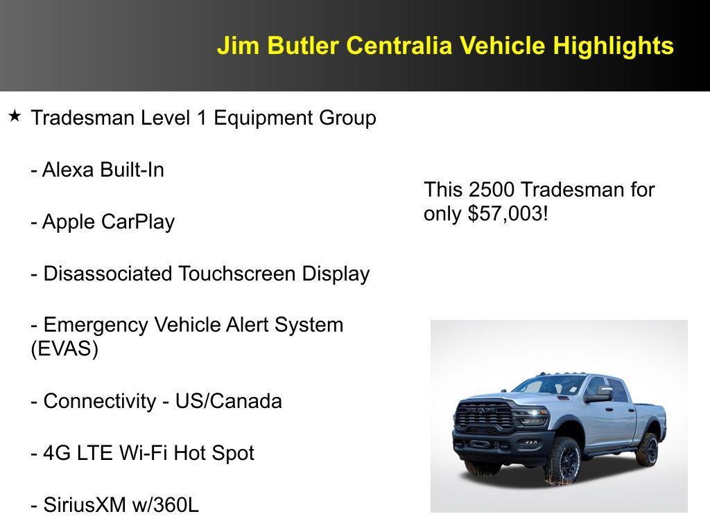 new 2026 Ram 2500 car, priced at $57,003