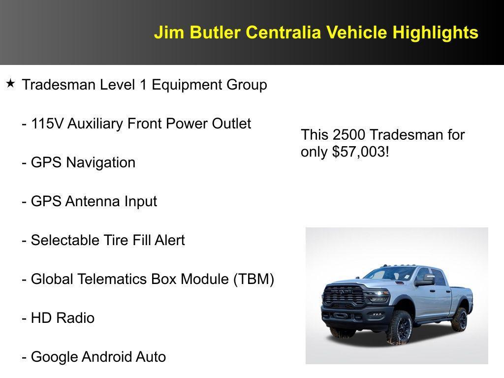 new 2026 Ram 2500 car, priced at $57,003