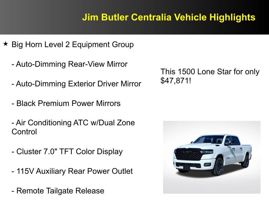 new 2026 Ram 1500 car, priced at $47,871