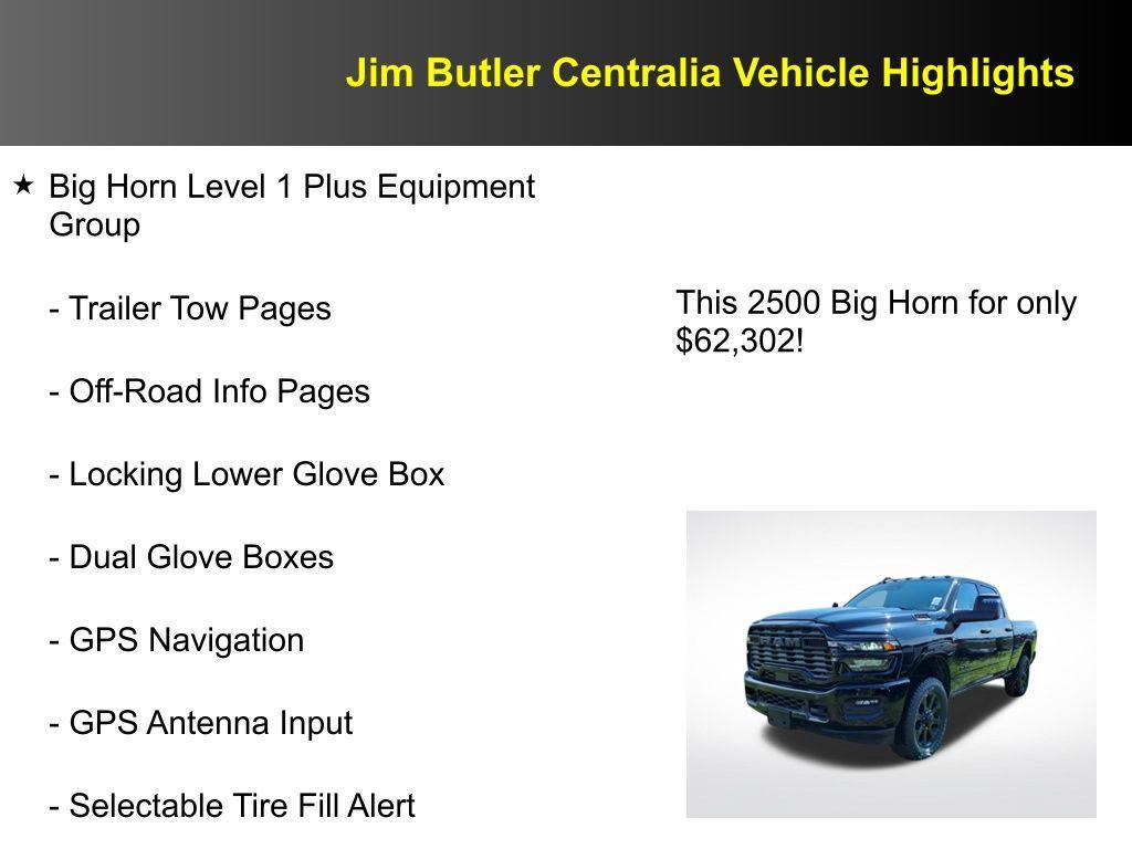 new 2025 Ram 2500 car, priced at $62,302