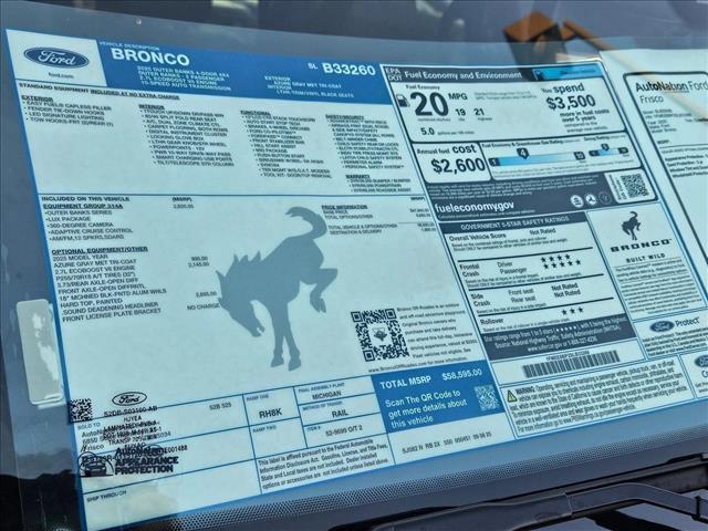 new 2025 Ford Bronco car, priced at $54,495