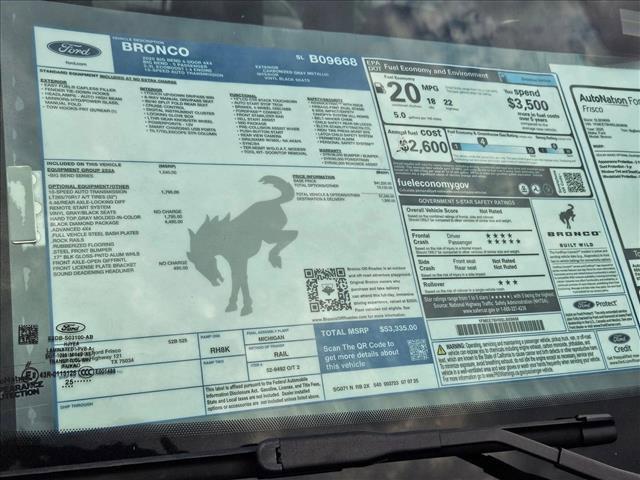 new 2025 Ford Bronco car, priced at $45,995