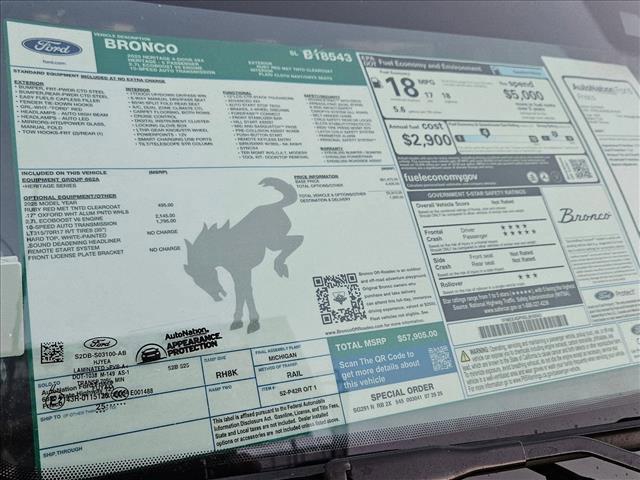 new 2025 Ford Bronco car, priced at $55,405