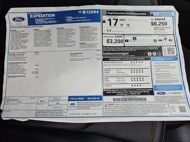 new 2024 Ford Expedition car, priced at $72,085