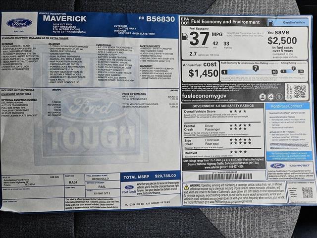 new 2024 Ford Maverick car, priced at $28,785