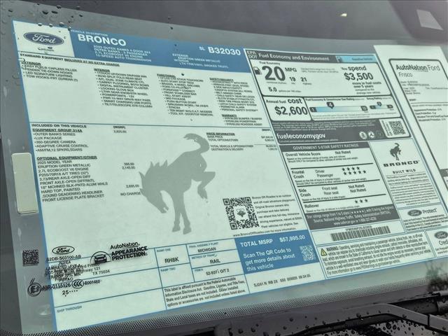 new 2025 Ford Bronco car, priced at $55,495