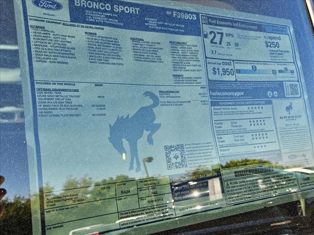 new 2025 Ford Bronco Sport car, priced at $36,995