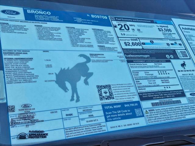 new 2025 Ford Bronco car, priced at $47,295