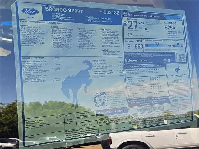 new 2025 Ford Bronco Sport car, priced at $30,245