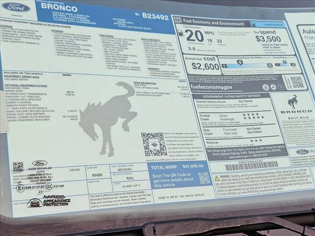 new 2025 Ford Bronco car, priced at $42,495