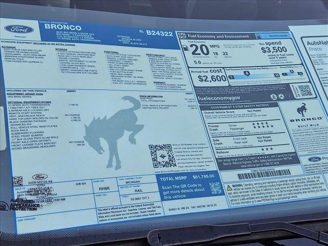 new 2025 Ford Bronco car, priced at $45,995