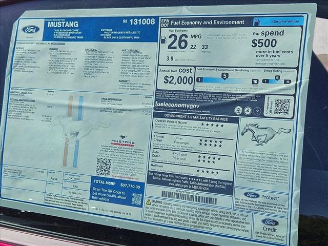 new 2025 Ford Mustang car, priced at $33,934