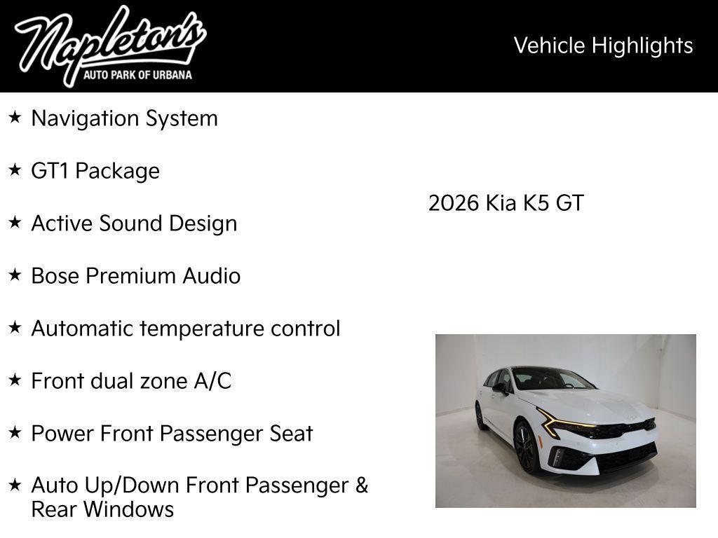 new 2026 Kia K5 car, priced at $38,056