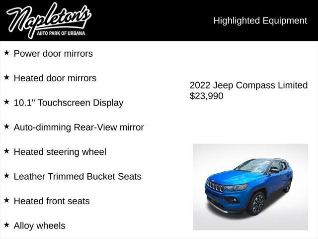 used 2022 Jeep Compass car, priced at $23,990